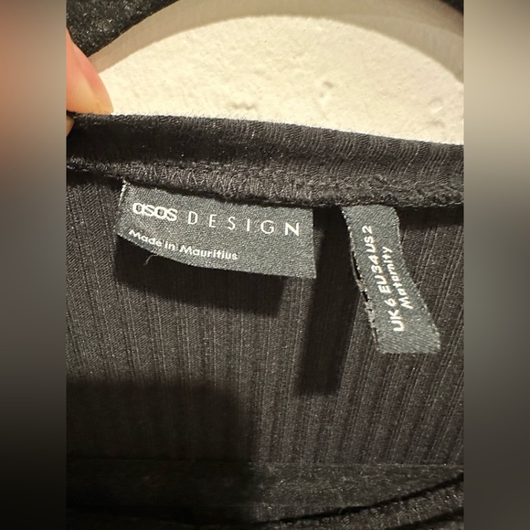 ASOS Maternity Batwing Ribbed Top in Black - Size US 2 - Picture 8 of 9